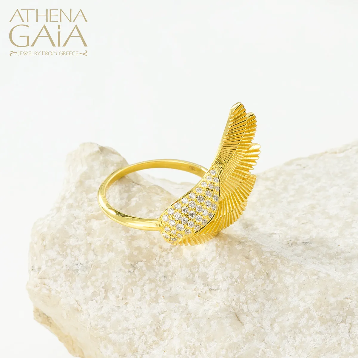 Icarus Golden Wing Ring (Large)