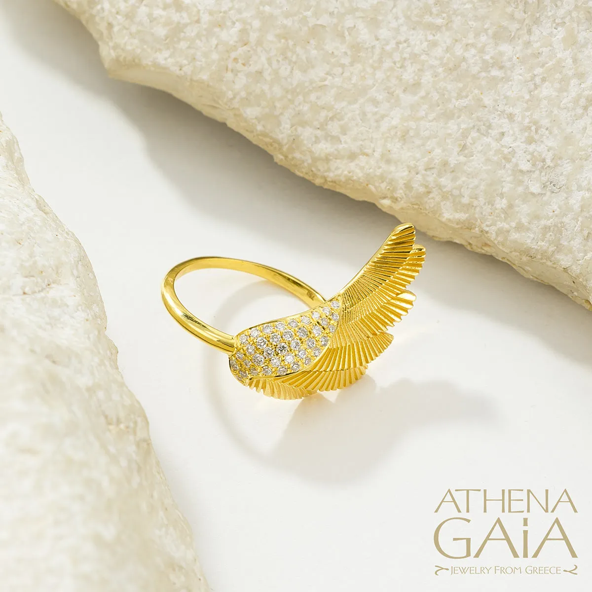 Icarus Golden Wing Ring (Large)