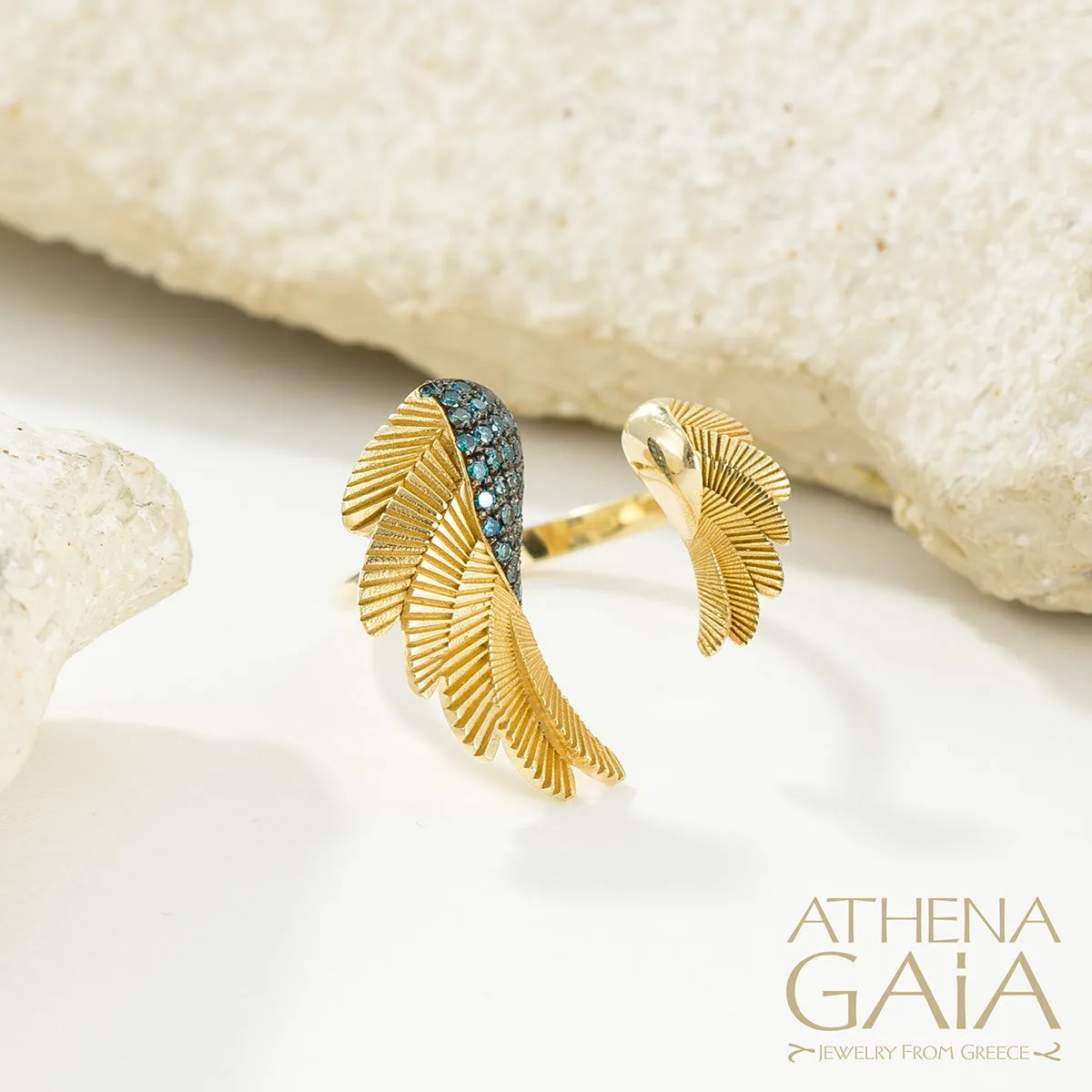 Icarus Golden Wings Ring