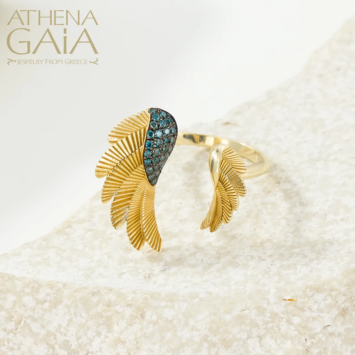 Icarus Golden Wings Ring