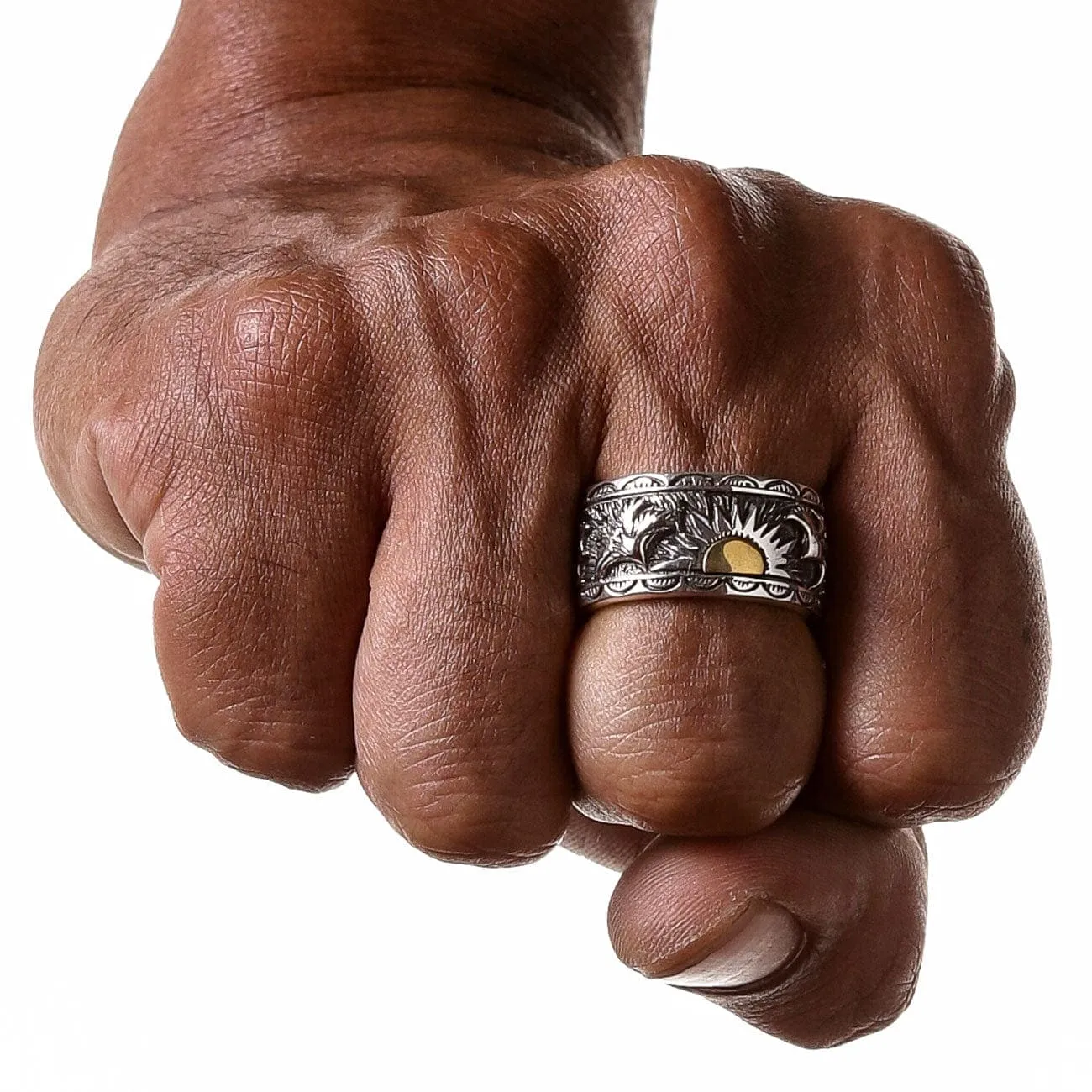 Indian Sterling Silver Men's Band Ring