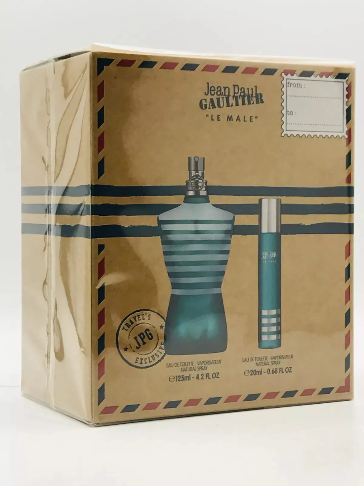 JEAN PAUL GAULTIER LE MALE 2 PCS SET: 4.2 EAU DE TOILETTE SPRAY   0.68 EAU DE TOILETTE SPRAY