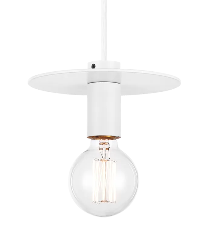 Kasa White with White Cord Large Pendant