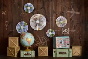 Kate Travel Around the World Backdrop Designed by Mandy Ringe Photography