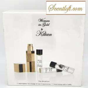 KILIAN Woman In Gold Travel Set with Gold "Muse" Travel Case