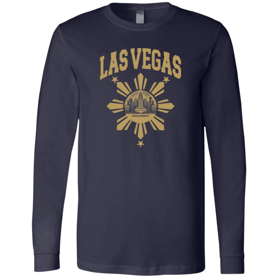 Las Vegas with Sun and Stars Unisex Jersey Long Sleeve T-Shirt