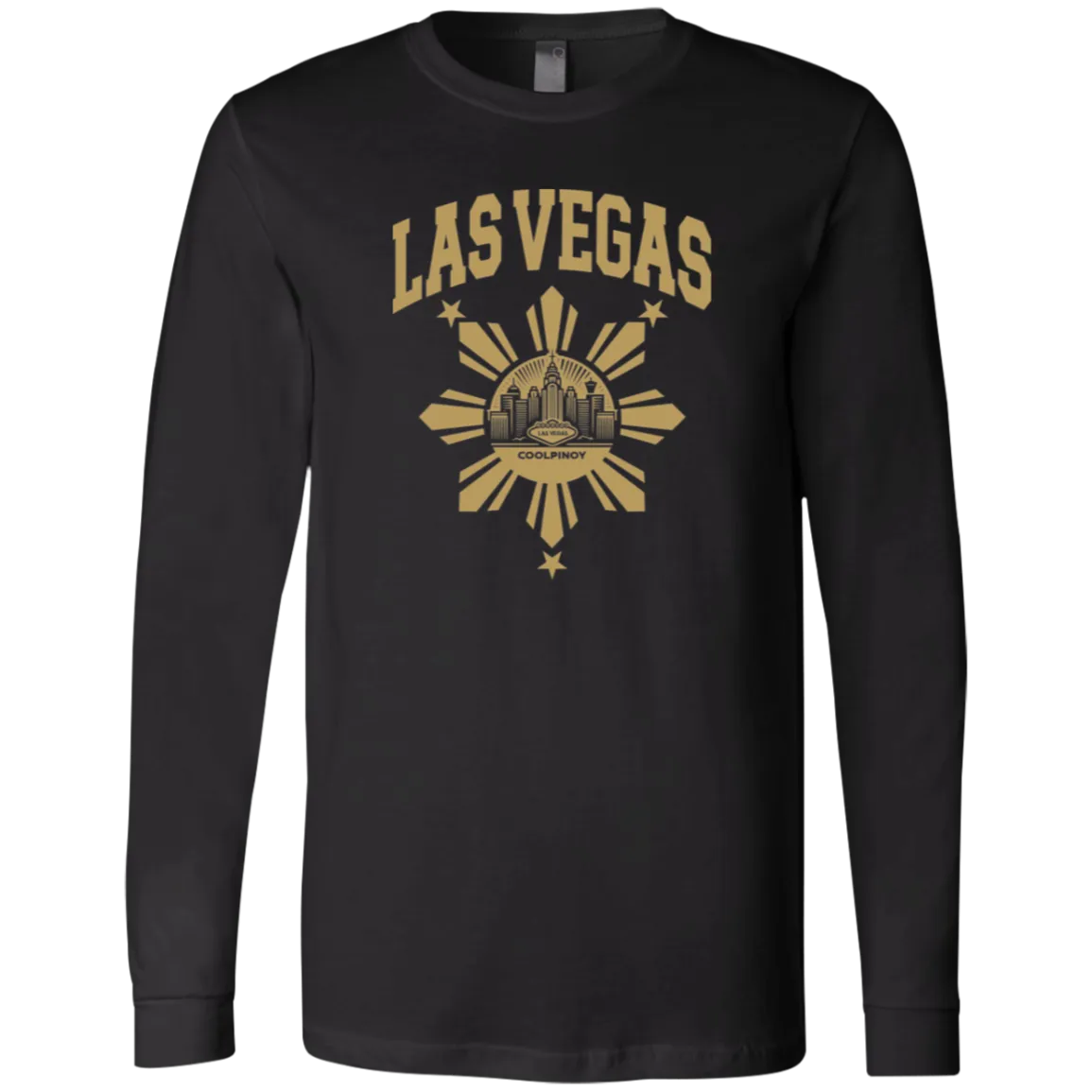Las Vegas with Sun and Stars Unisex Jersey Long Sleeve T-Shirt
