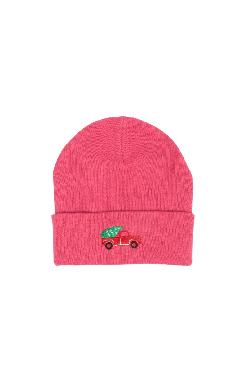 LBB2421 - Red X-mas Truck Embroidery
