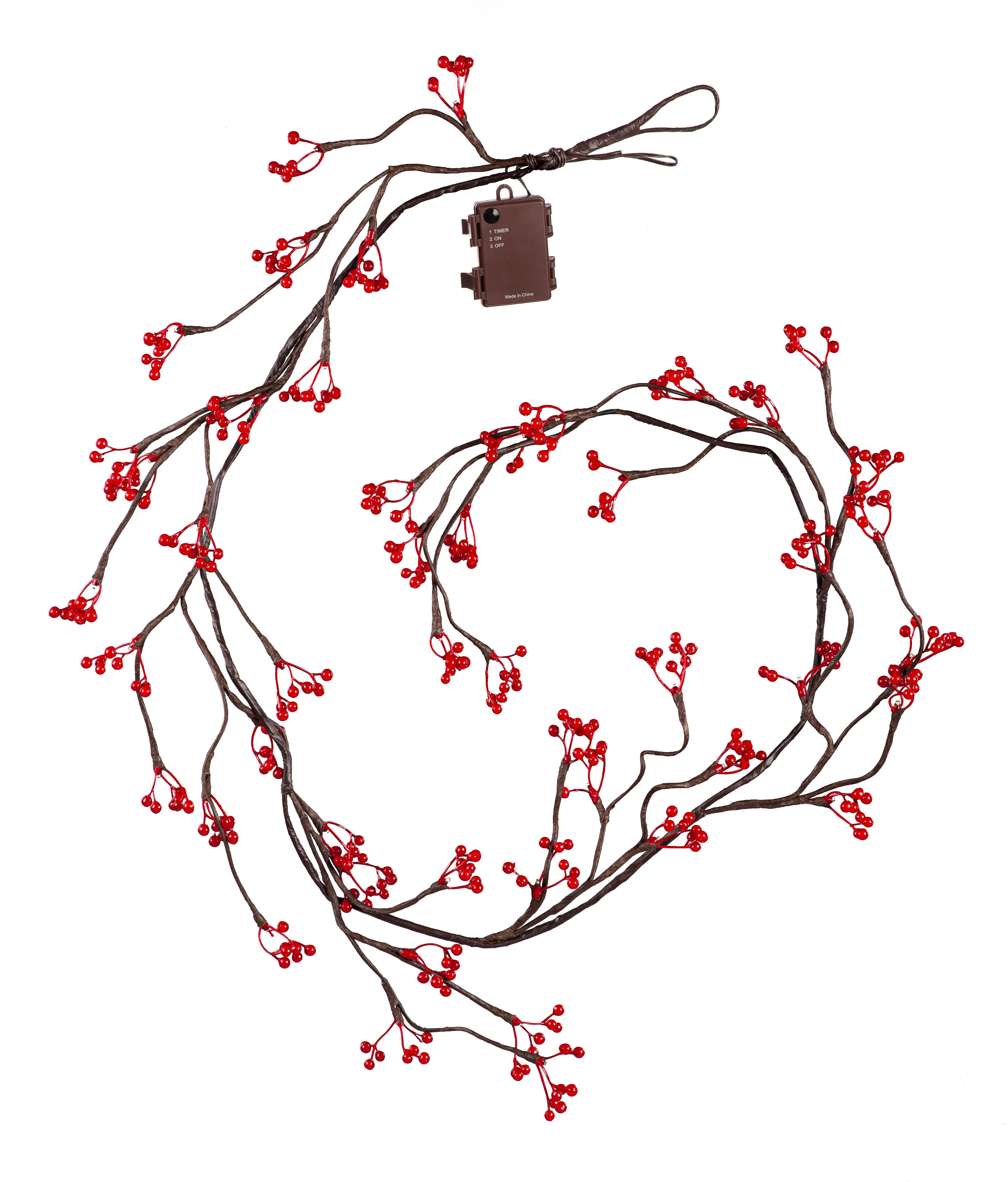 LED Red Berry  Garland, 48 lights,2phl124
