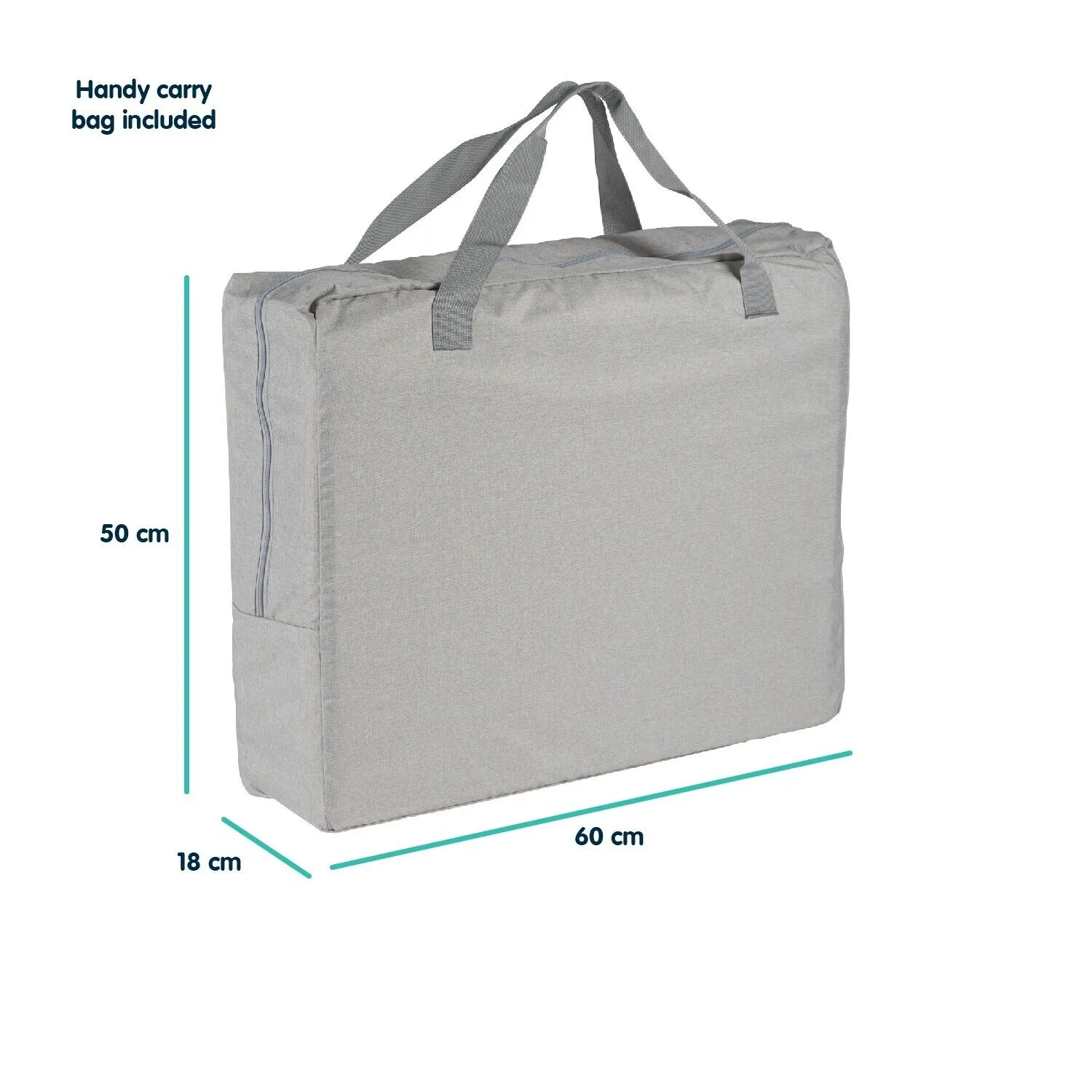Lightweight Folding Playpen & Travel Cot with Mattress & Carry Bag | Light Grey