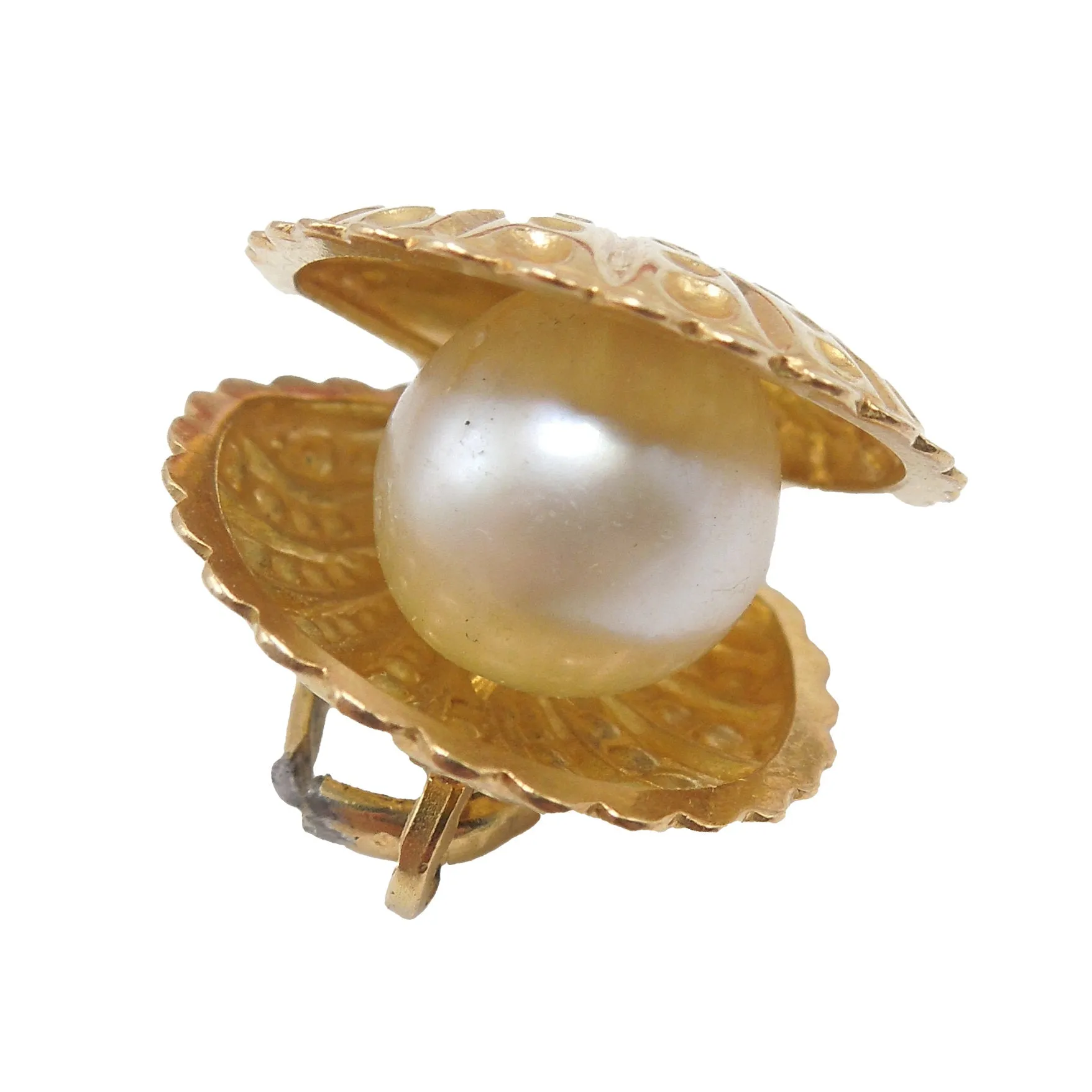 Lot of 5 14K Gold Charms for Charm Bracelet - Eiffel Tower, Mezuzah, Rooster, Tamborine, Oyster with Pearl