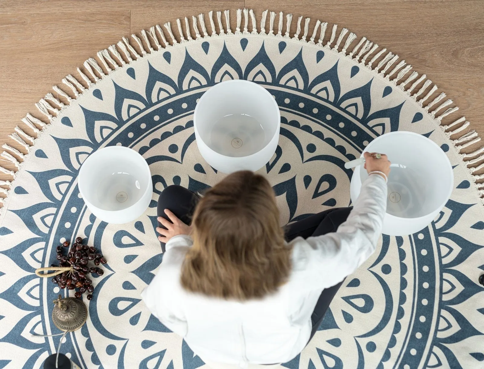 Mandala Meditation & Sound Bath Rug - 6.5 feet / 200 cm