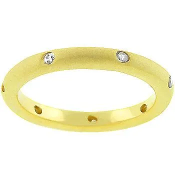 Matte Gold Wedding Band