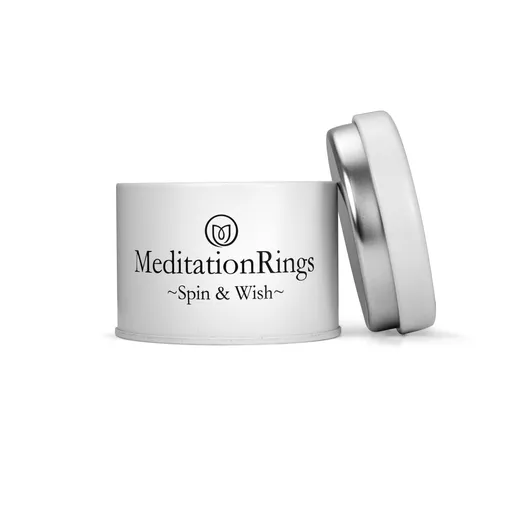 Meditation Ring Dharma Sterling Silver and 9 KT Rose Gold Plated Spinning Band