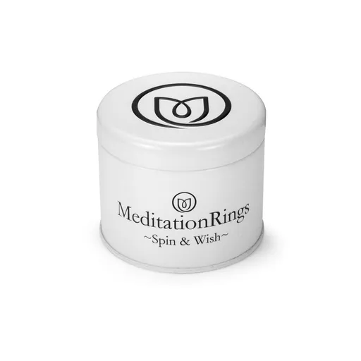 Meditation Ring Dharma Sterling Silver and 9 KT Rose Gold Plated Spinning Band