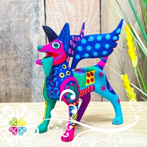 Medium Dante Dog Alebrije- Handcarve Wood Decoration Figure