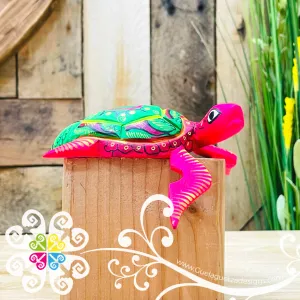 Medium Turtle Alebrije- Handcarve Wood Decoration Figure
