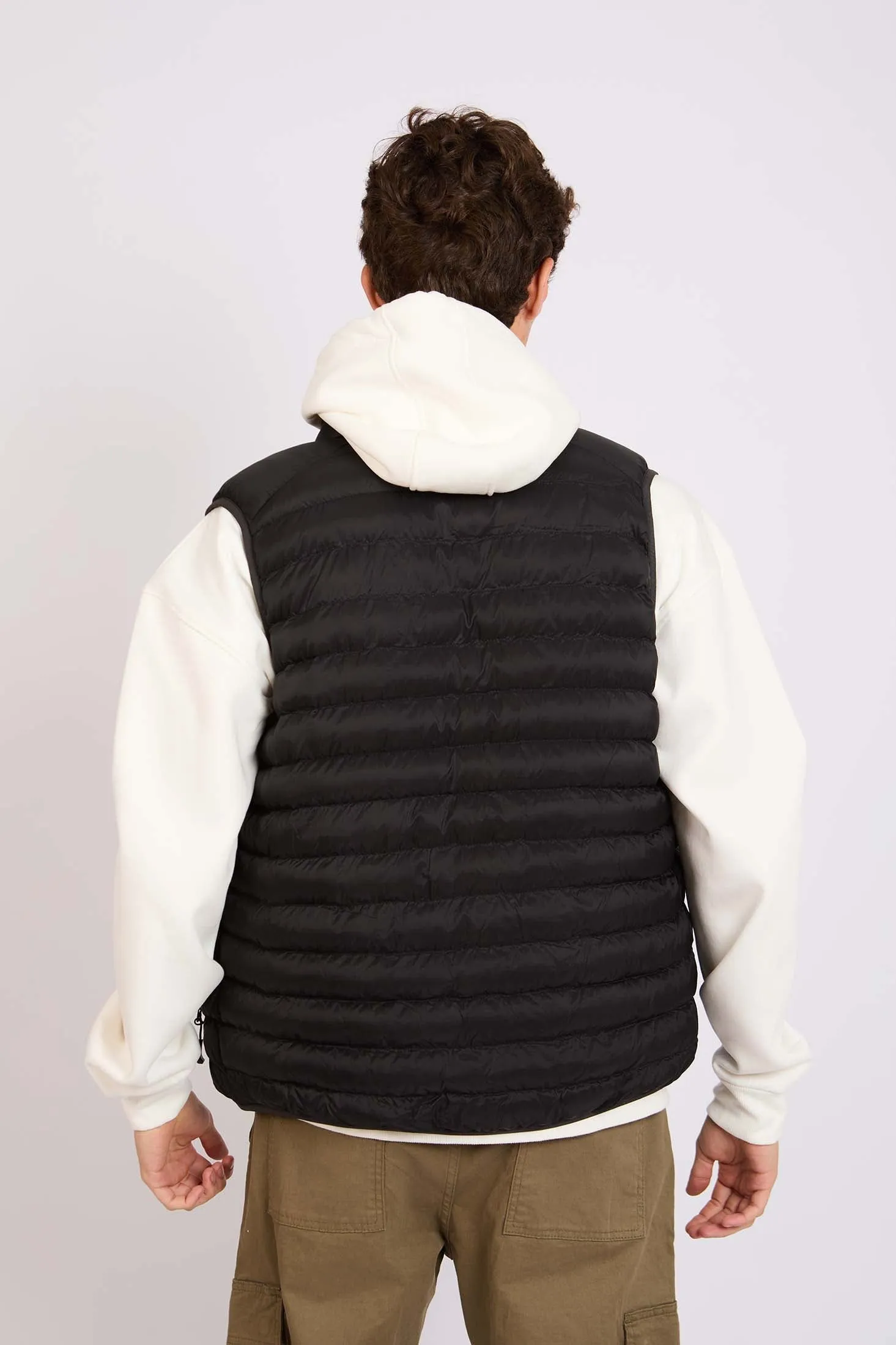 Men Puffer Vest Black