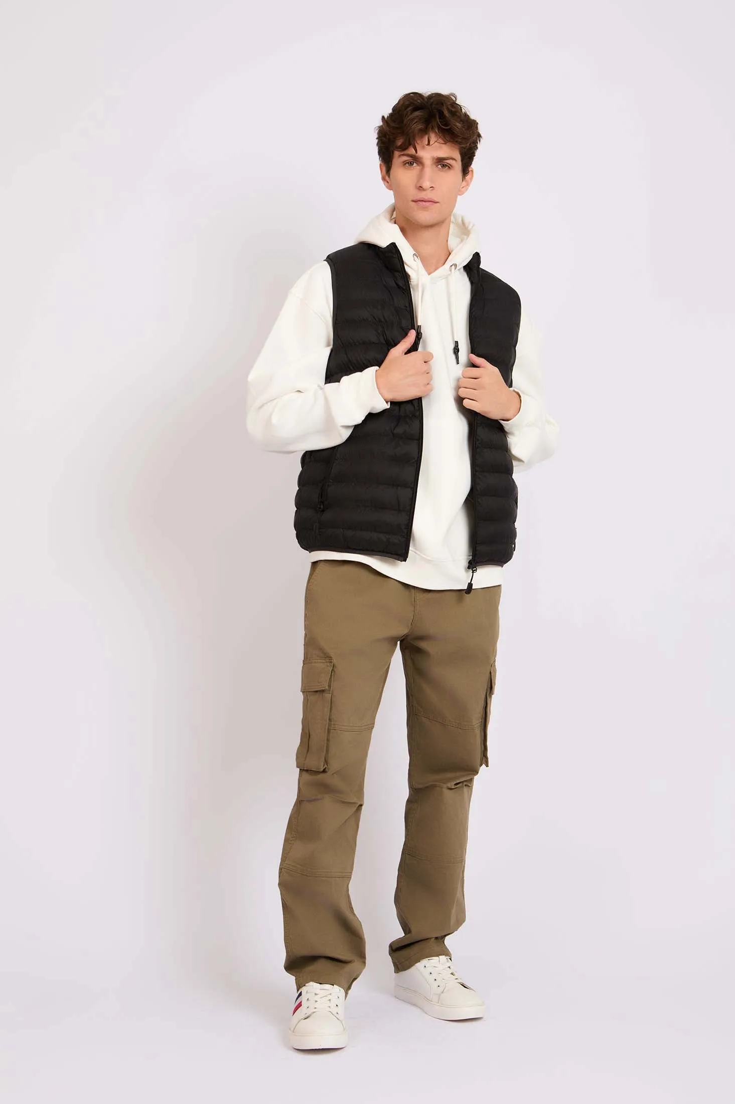 Men Puffer Vest Black