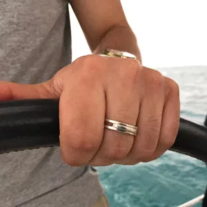 Men ring, Masculine ring, Sailor ring, Skipper ring
