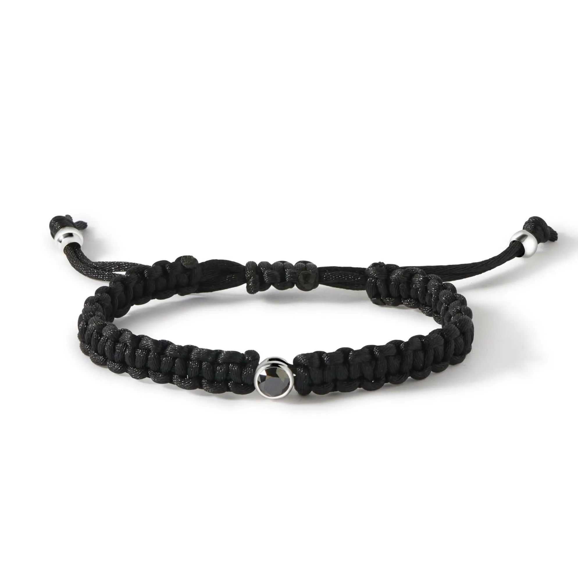Mens Black Diamond Silk Paracord Bracelet