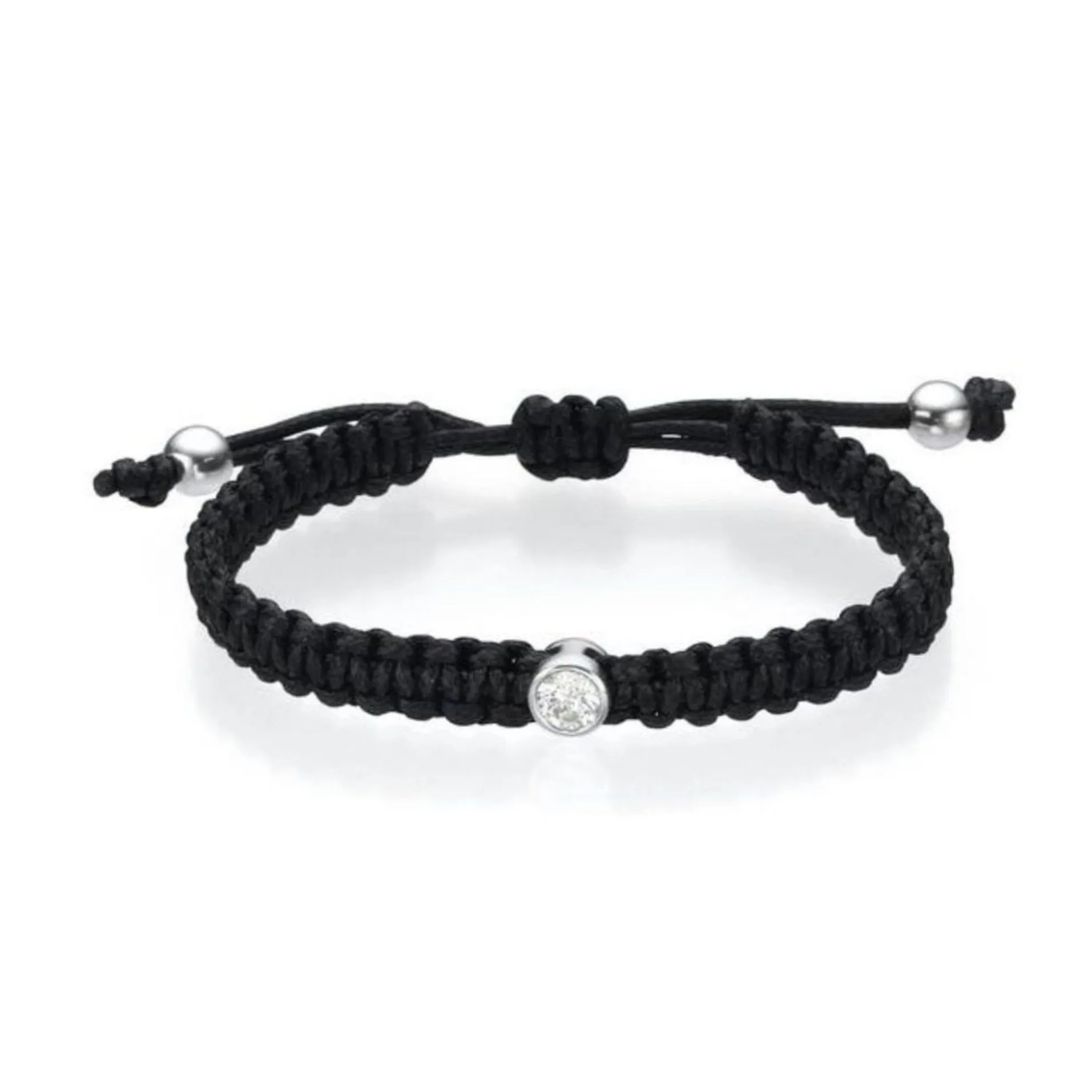 Mens Black Diamond Silk Paracord Bracelet