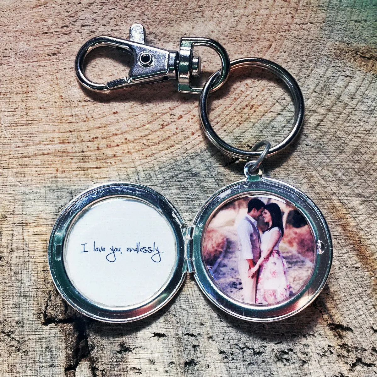 Men's Custom Secret Message and Photo Locket
