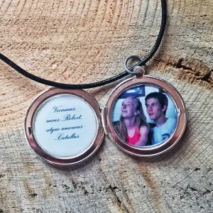 Men's Custom Secret Message and Photo Locket