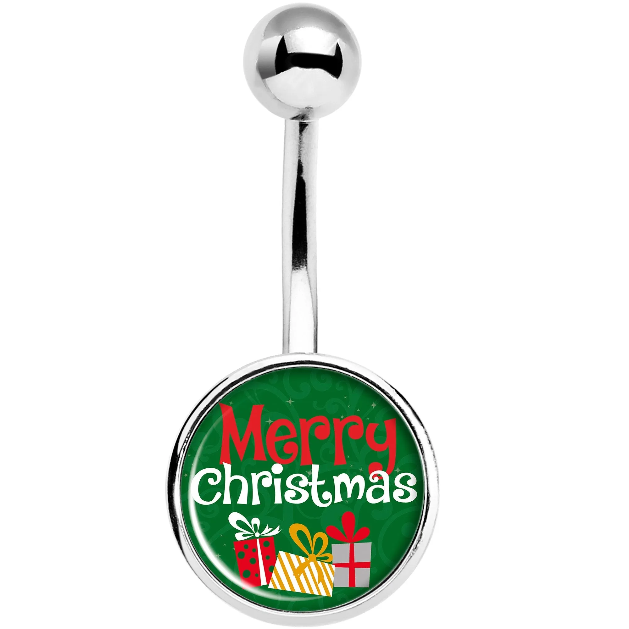 Merry Christmas Presents Belly Ring