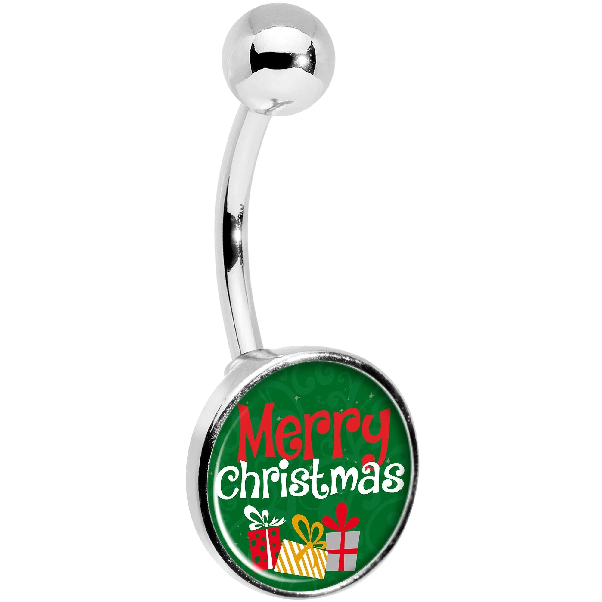 Merry Christmas Presents Belly Ring