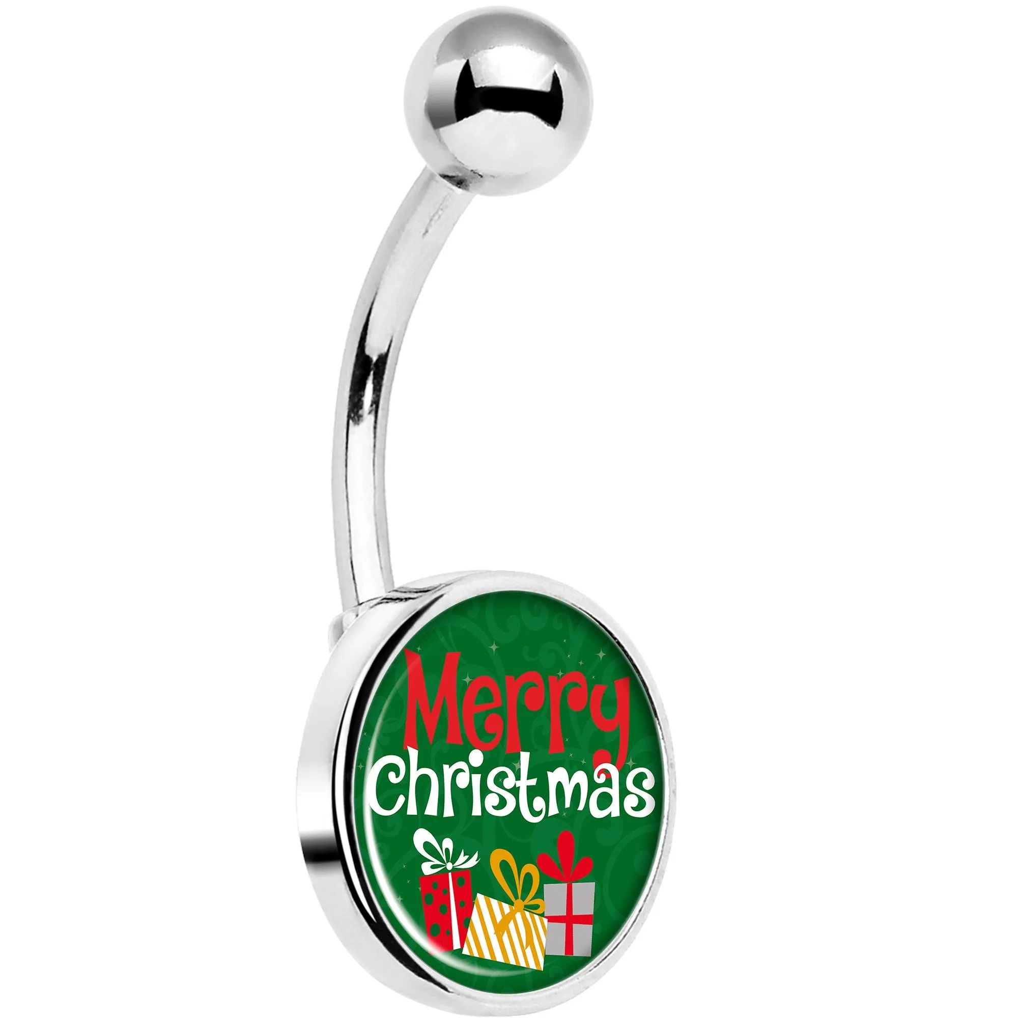 Merry Christmas Presents Belly Ring