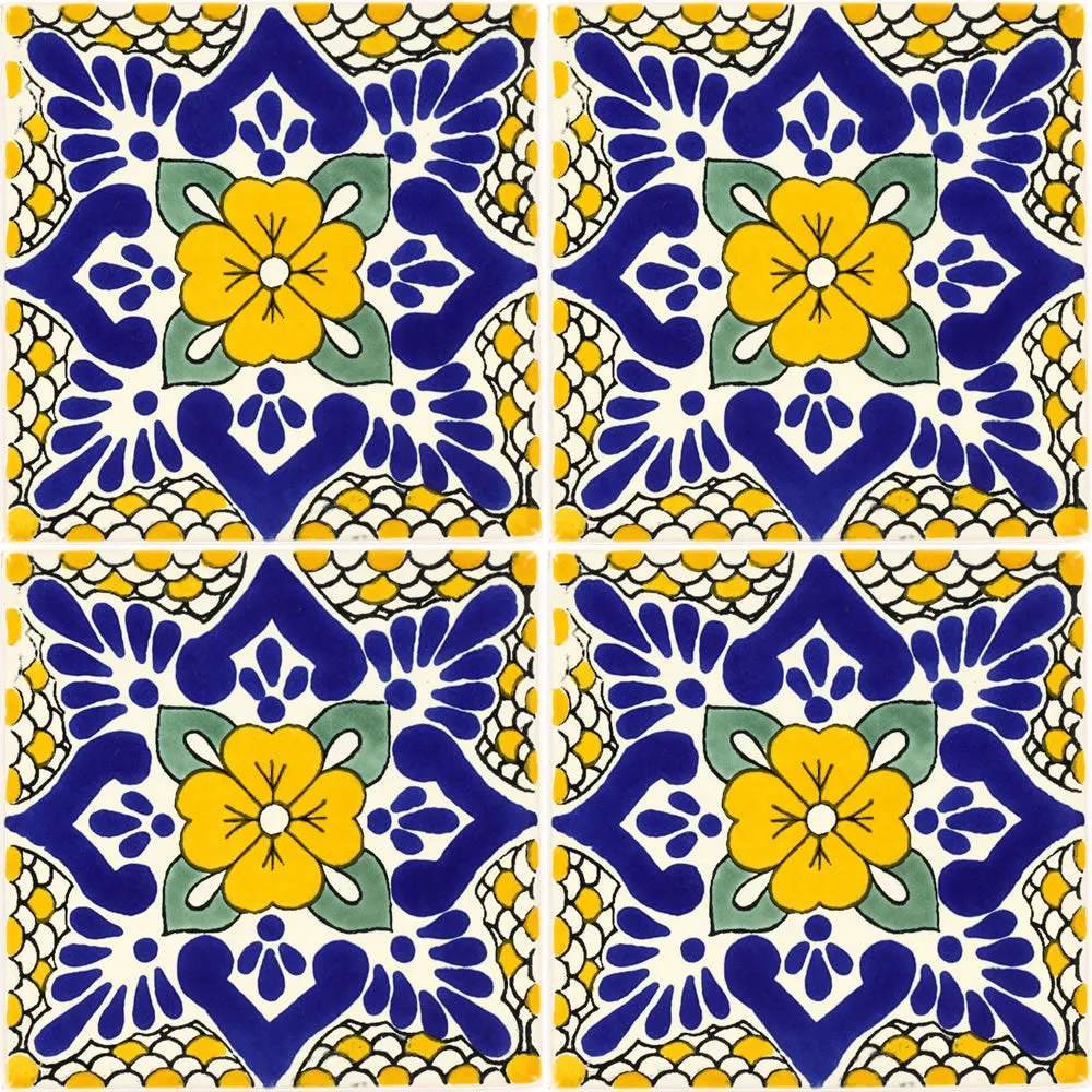 Mexican Talavera Ceramic Decorative Tile: Polanco