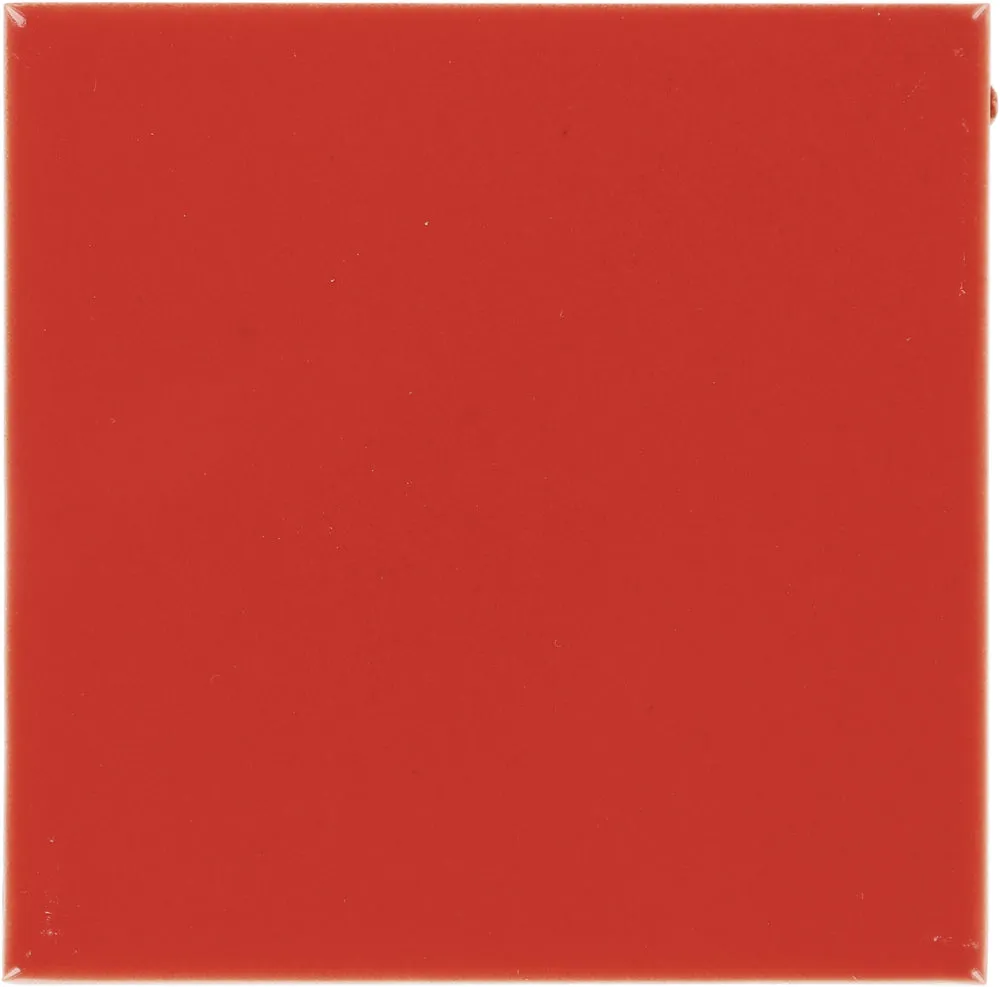 Mexican Talavera Ceramic Solid Tile: Red
