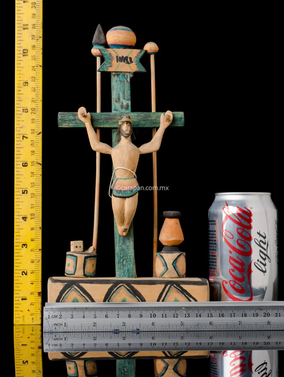 Mexican Wooden Cross From Oaxaca, Vintage.