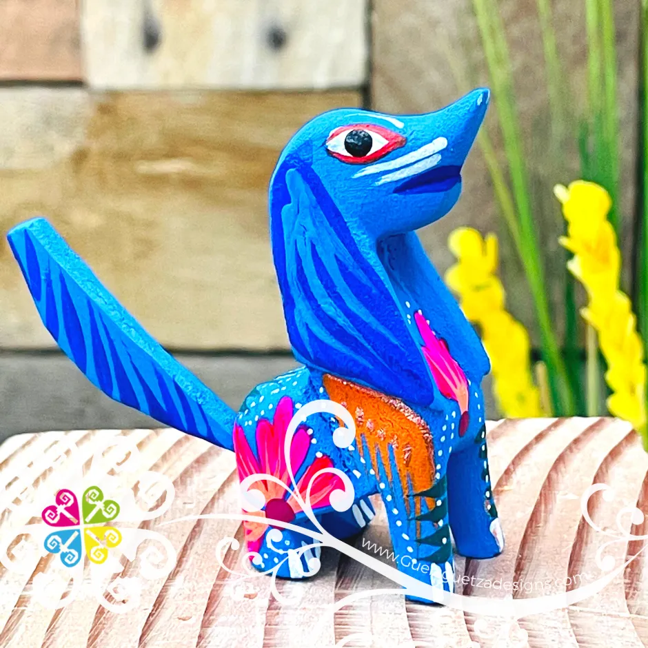 Mini Basset Hound Dog Alebrije Handcarve Wood Decoration Figure