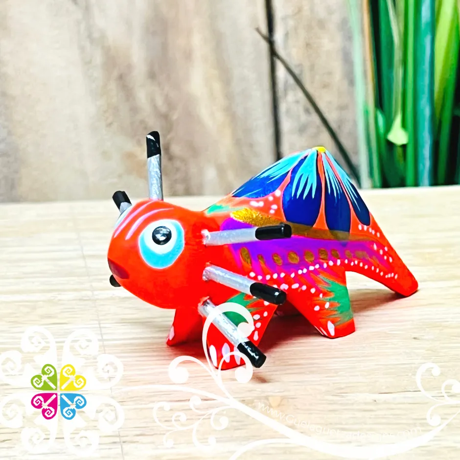 Mini Horned Lizard Alebrije Handcarve Wood Decoration Figure