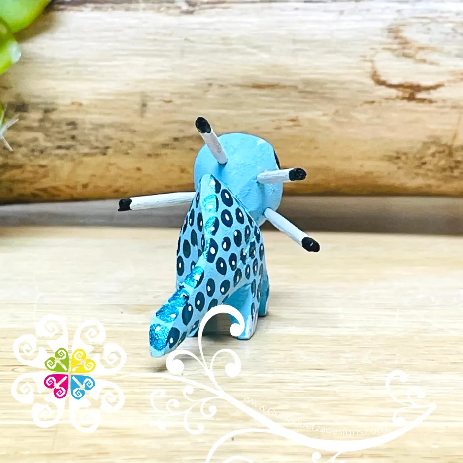 Mini Horned Lizard Alebrije Handcarve Wood Decoration Figure