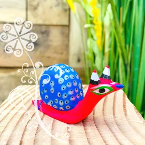 Mini Snail Alebrije Handcarve Wood Decoration Figure