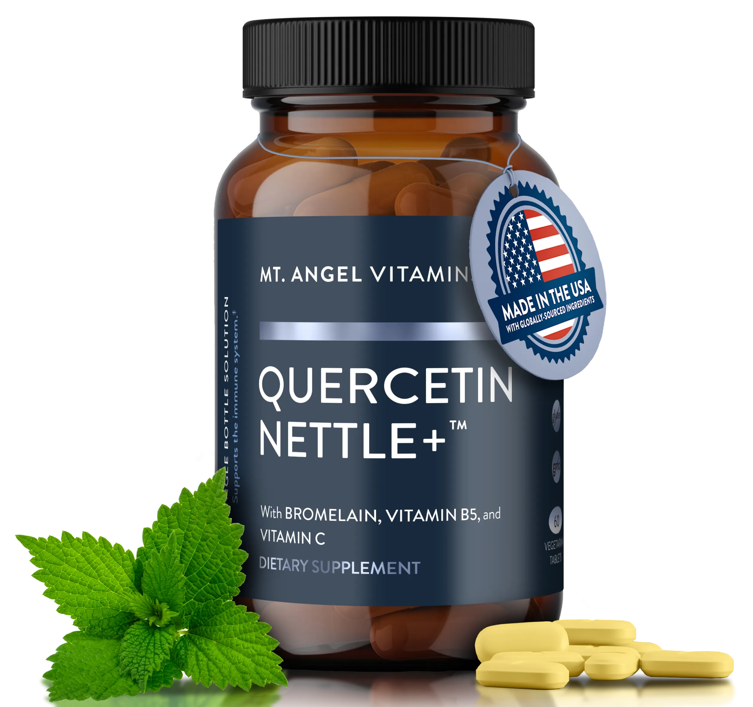 Mt. Angel Vitamins Quercetin Nettle  - Your Essential Partner for Seasonal Support | 60 Tablets