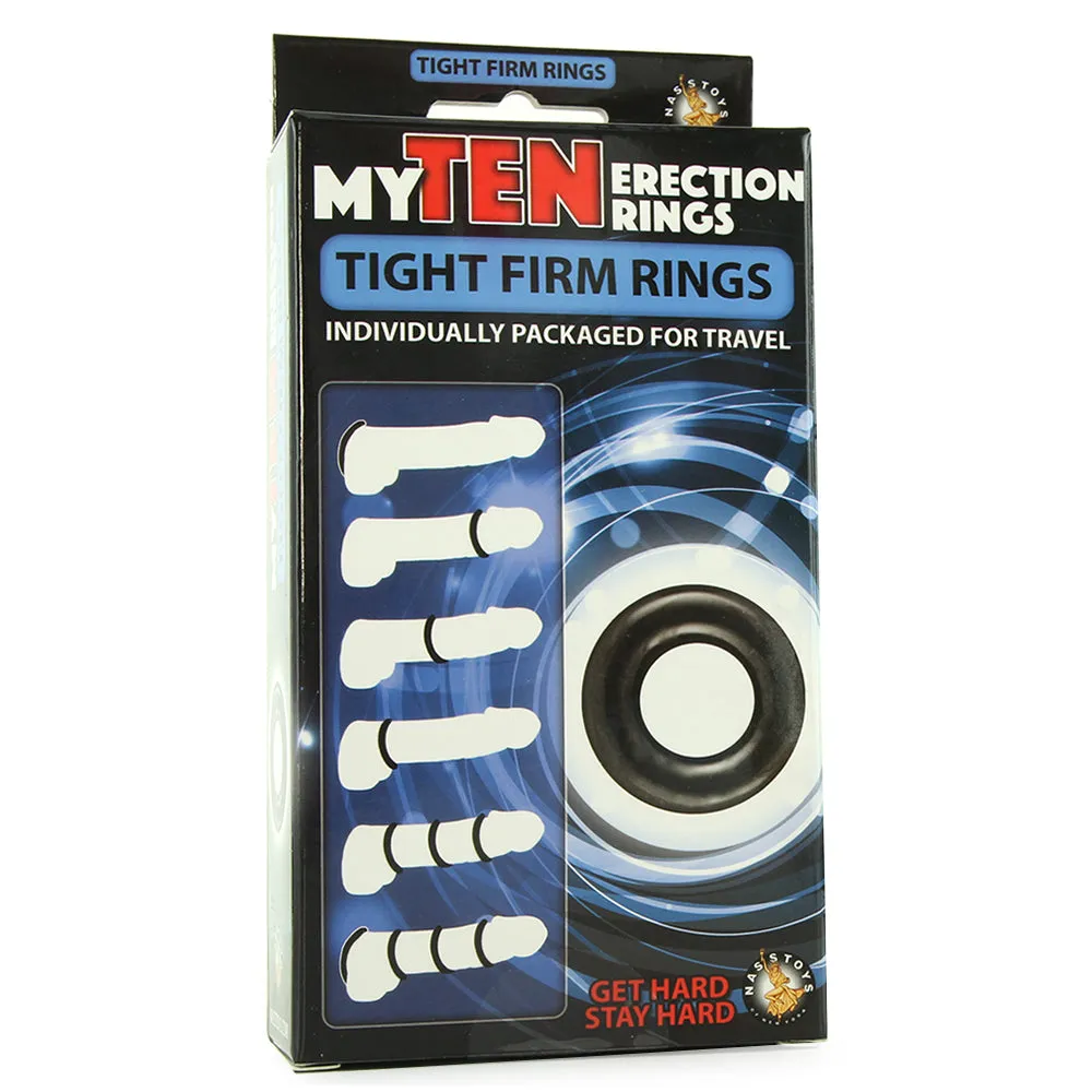 My Ten Erection Rings Tight Firm Rings Black