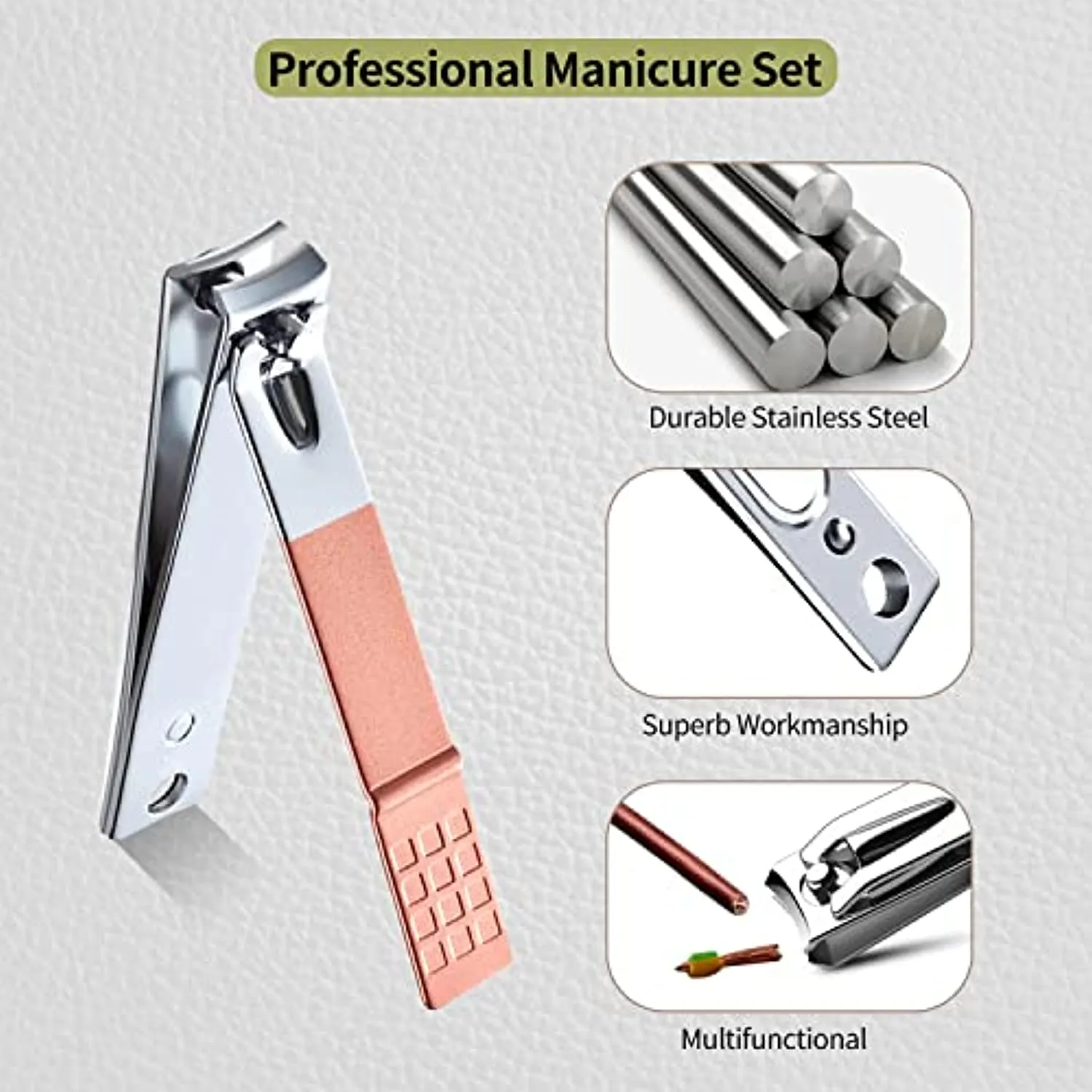 Nail Clipper Set Personal Care,Manicure Kit 12 in 1 Professional Pedicure Set Nail Scissors Grooming Kit with Leather Travel Case