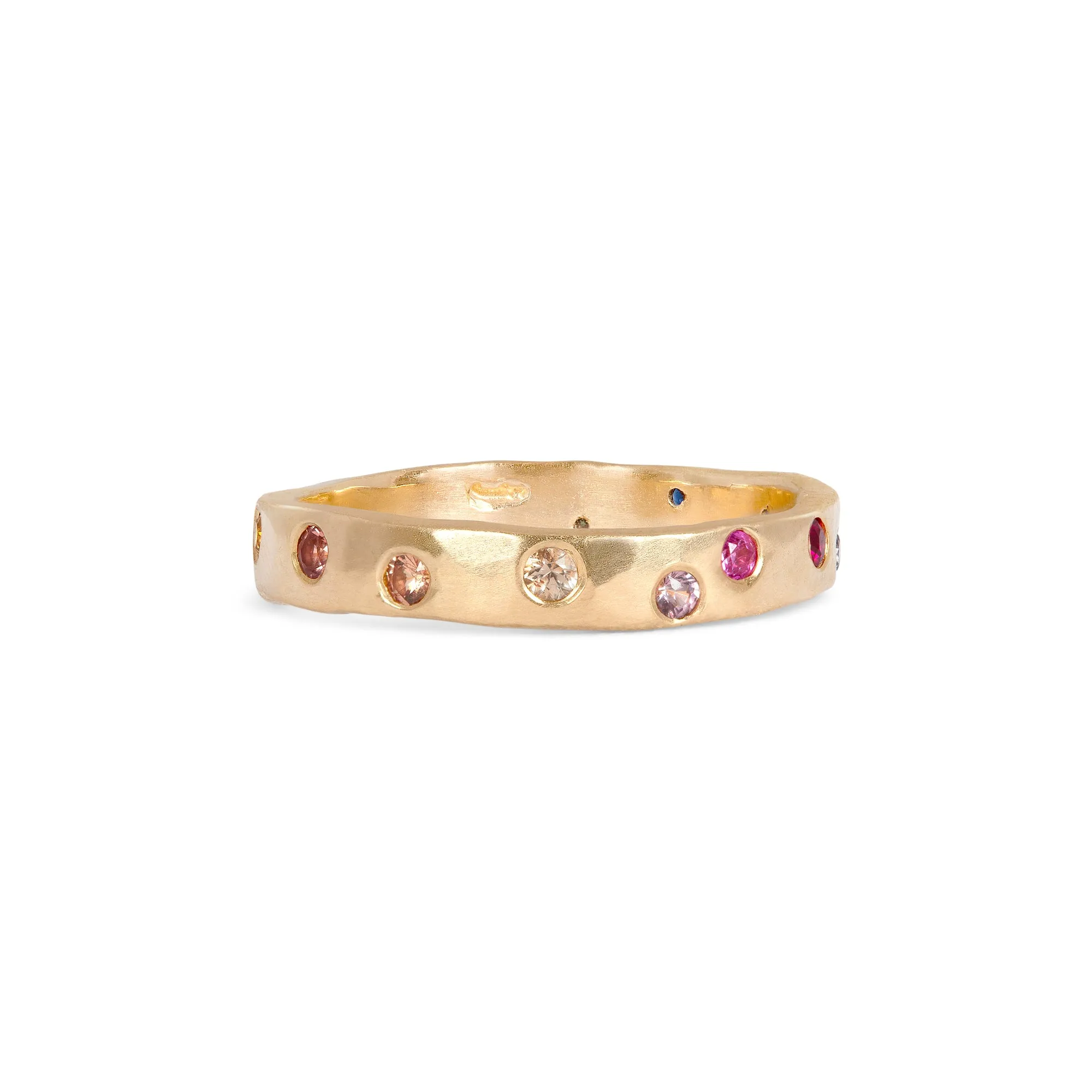 Narrow Ethical Rainbow Constellation Band