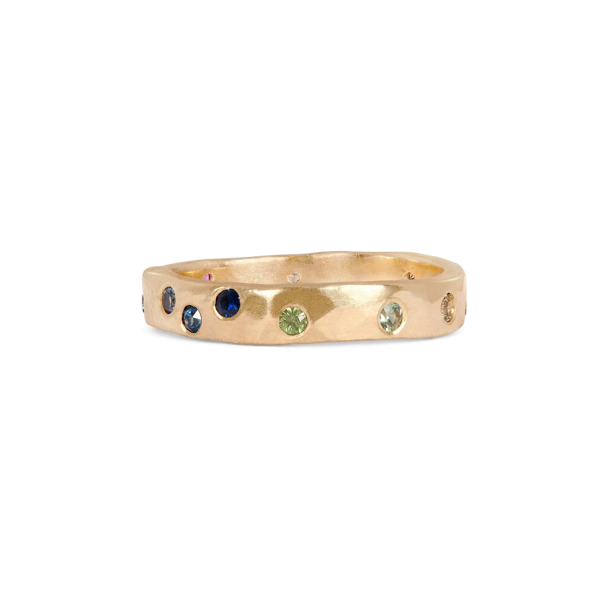 Narrow Ethical Rainbow Constellation Band