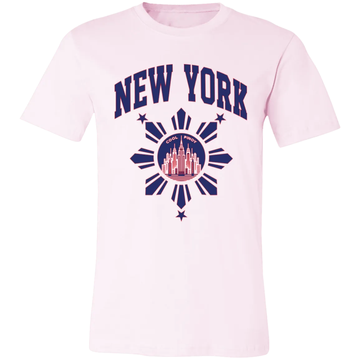 New York with Sun and Stars Unisex Jersey T-Shirt