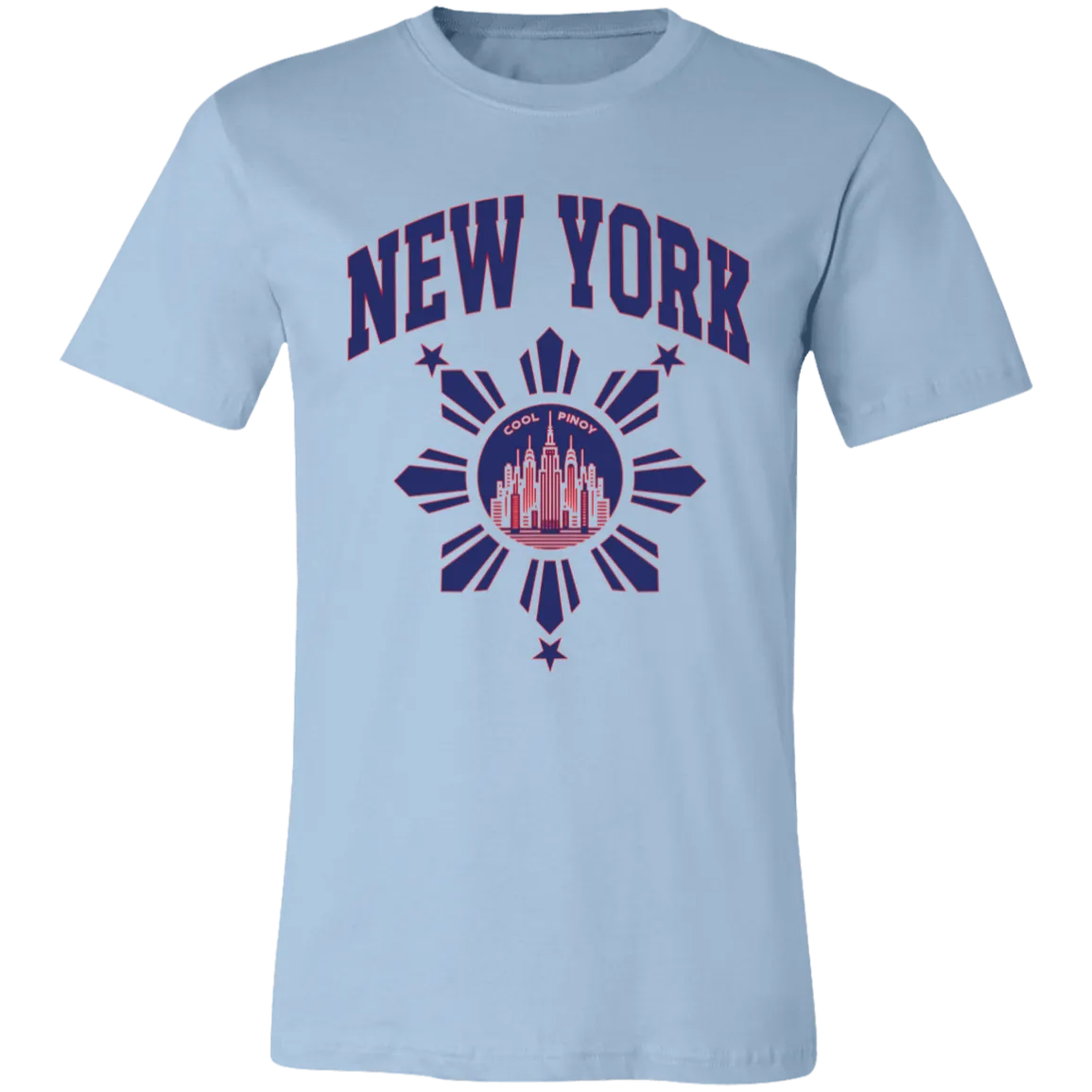 New York with Sun and Stars Unisex Jersey T-Shirt