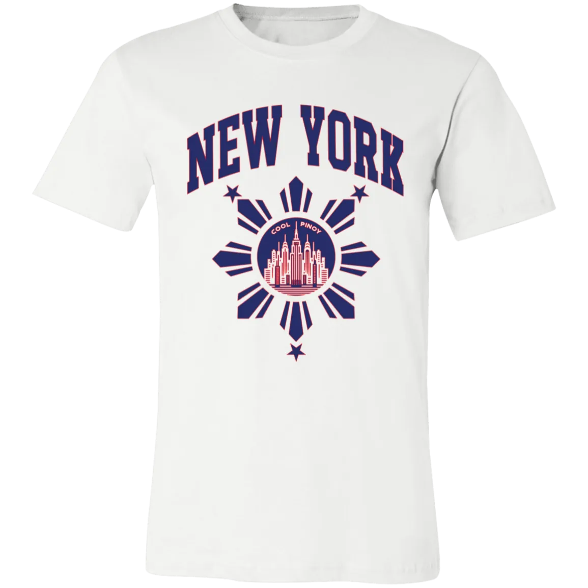 New York with Sun and Stars Unisex Jersey T-Shirt