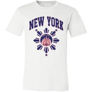 New York with Sun and Stars Unisex Jersey T-Shirt