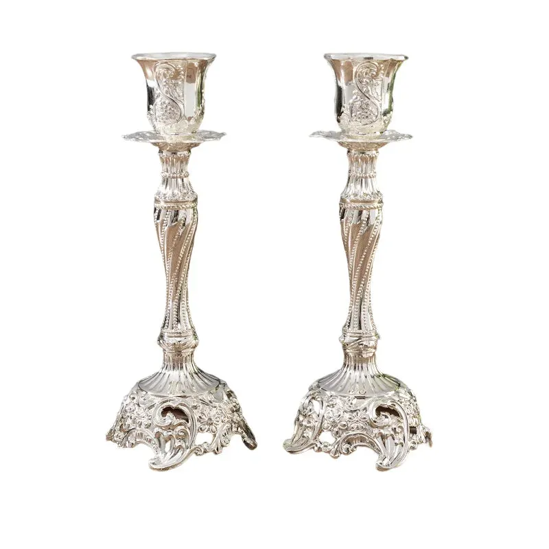 Nordic Candle Holder One Pair Candelabra Wedding Home Decor Candlestick Retro Gold/Silver