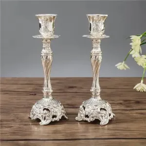 Nordic Candle Holder One Pair Candelabra Wedding Home Decor Candlestick Retro Gold/Silver