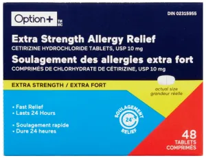 Option  Extra Strength Allergy Relief 48 Tablets